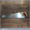 Vintage Warranted Superior 22” Cross Cut Panel Handsaw 9 TPI - Sharpened Refurbished