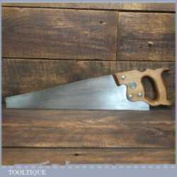 Vintage Disston Canada 18 ½” Cross Cut Panel Handsaw 9 TPI - Sharpened Refurbished