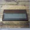 Vintage 8” x 2” Medium Grit Carborundum Oil Stone Mahogany Box - Lapped Flat