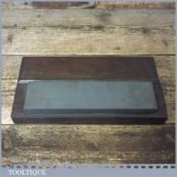 Vintage 8” x 2” Medium Grit Carborundum Oil Stone Mahogany Box - Lapped Flat