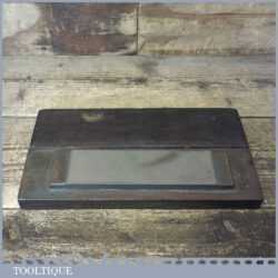 Vintage 8” x 2” Medium Grit Carborundum Oil Stone Mahogany Box - Lapped Flat