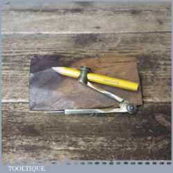 Vintage Solid Brass 3 ½” Pencil Compass - Good Condition