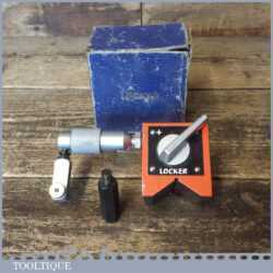Vintage Boxed Locker Engineer's Magnetic Vee Block With Side Attachment