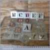 Vintage Metal Stencil Set Complete With 2” Letters & Sign - Good Condition