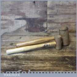 Vintage Pair Of Thor All Leather Mallets - Lightly Used Condition