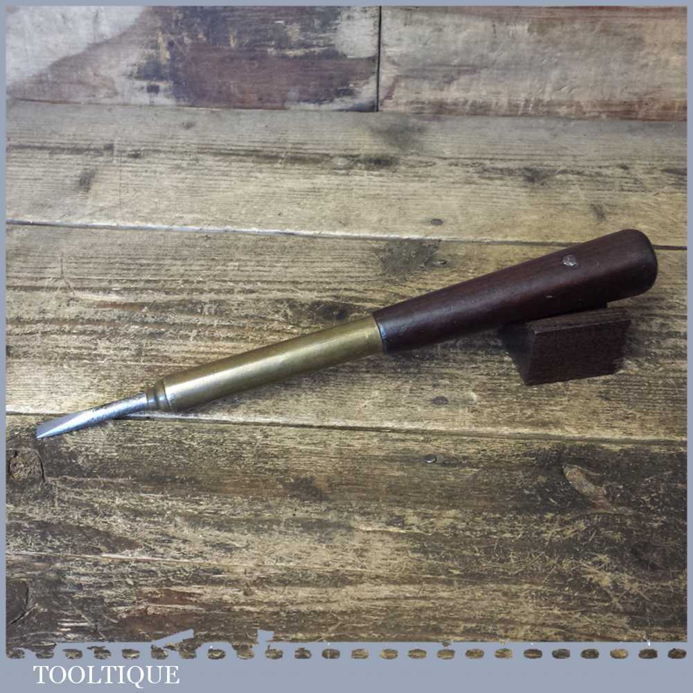 Rare Antique C 1884 Decatur Coffin Company Decatur Illinois USA Spiral Screwdriver