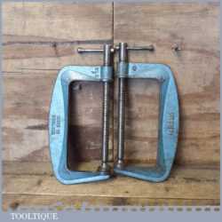 Vintage Pair Of Paramo 8” Heavy Duty G Clamps - Good Condition
