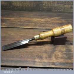 Vintage W Marples Carpenter’s 1” Laminated Steel Bevel Edge Chisel - Sharpened Honed