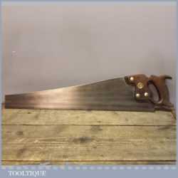 Vintage Disston Philadelphia USA Cross Cut Saw 12 TPI 22 " Long