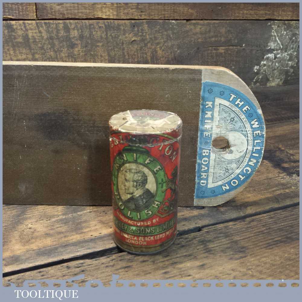 Rare Kitchenalia Antique Wellington 24” Knife Sharpening Board Polish