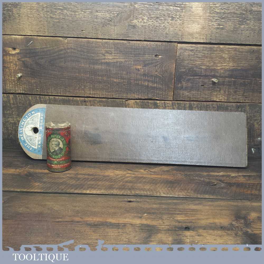Rare Kitchenalia Antique Wellington 24” Knife Sharpening Board Polish
