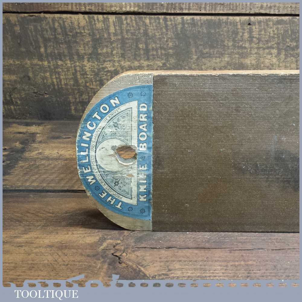 Rare Kitchenalia Antique Wellington 24” Knife Sharpening Board Polish