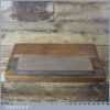 Vintage 8” x 2” India Oil Stone Beechwood Box Good Used Condition - Lapped Flat