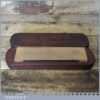 Vintage Norton 8” x 2” India Oil Stone Mahogany Wooden Box - Lapped Flat