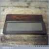 Vintage 8” x 2” India Oil Stone Mahogany Box - Lapped Flat