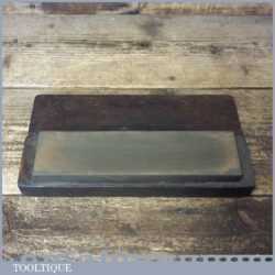 Vintage 8” x 2” India Oil Stone Mahogany Box - Lapped Flat