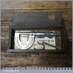 Vintage Boxed Brown & Sharpe Mfg Co USA 0”-1” Imperial Micrometer - Good Condition