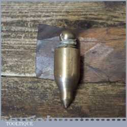 Antique Solid Gunmetal Plumb Bob Unusual Style - Good Condition