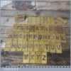 Vintage Brass Plate Letters & Numbers Stencil Set - Good Condition