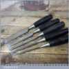5 Stanley No: 5001 Carpenter’s Bevel Edge Chisels 1/4” - 1” Sharpened Honed