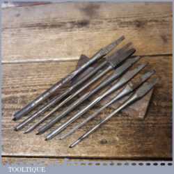 Set 7 Sash Nose Bits Various Makers 7/16” – 3/8” - Good Condition
