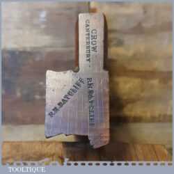 Antique Crow Canterbury Sash Ovolo 5/8” Beechwood Moulding Plane - Good Condition