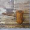 Unusual Wood Turned Old Lignum Mallet - Beech Handle Ebony Wedge
