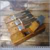 Vintage Pattern Maker’s Beechwood Hollowing Plane 4 Soles & Matching Irons