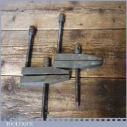 Vintage Pair H.J.T. Engineer’s Toolmaker’s 5” Clamps - Good Condition