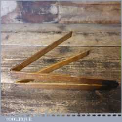 Vintage Rabone No: 1380 Boxwood Brass 36” Folding Ruler - Good Condition