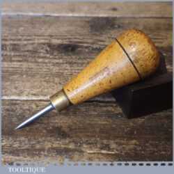Vintage Upholsterer’s Trimmer’s Awl Beechwood Handle - Good Condition