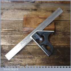 Vintage Rabone Chesterman No: 1902 Cast Steel Adjustable Combination Square