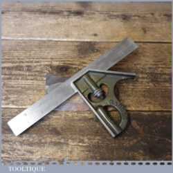 Vintage J. Rabone No: 1902 Cast Steel Adjustable Combination Square