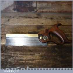 Scarce Vintage Henry Disston Philadelphia USA 8” Brass Back Dovetail Saw 15 TPI - Sharpened