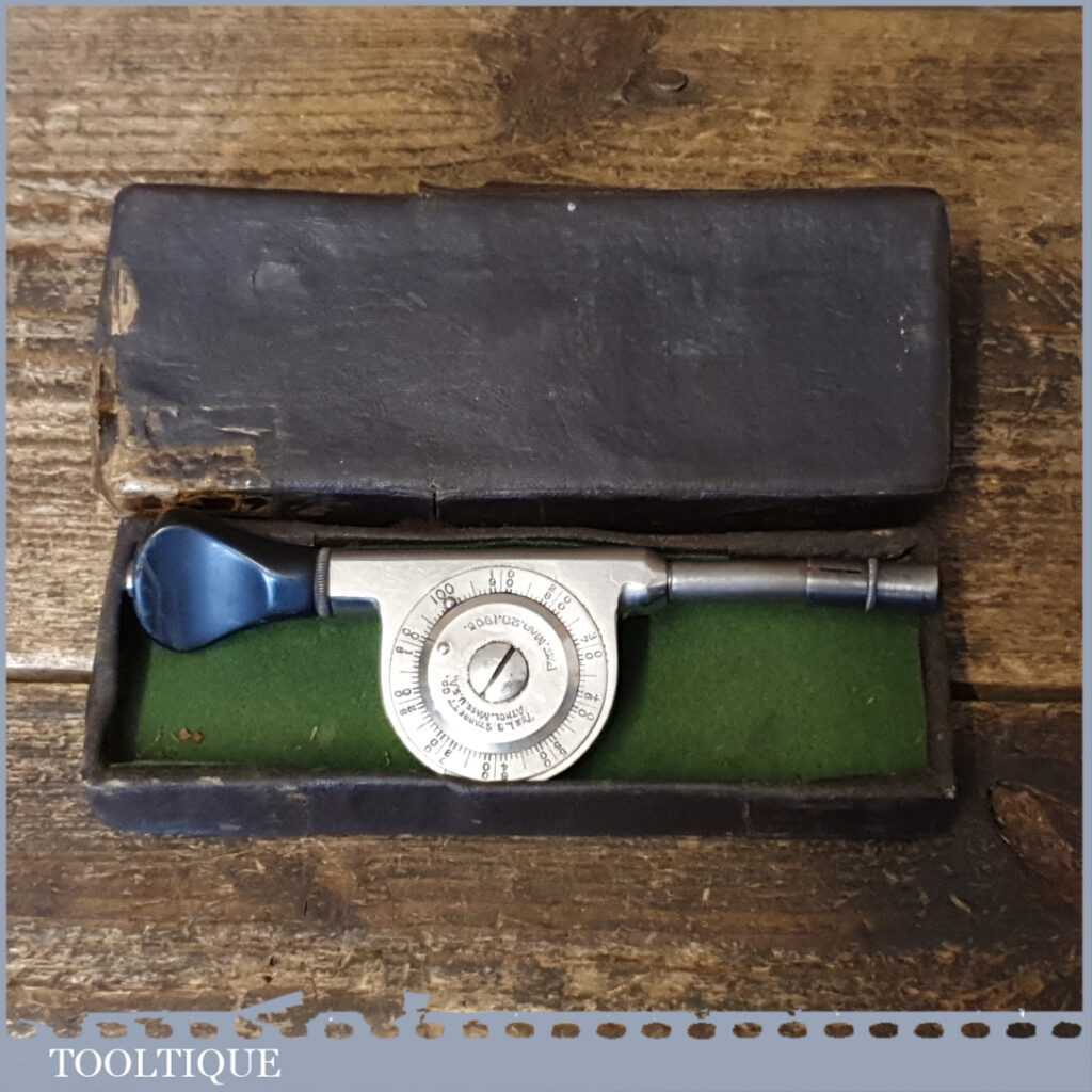 Vintage L. S. Starrett Co USA Engineer’s Rev Counter In Original Case