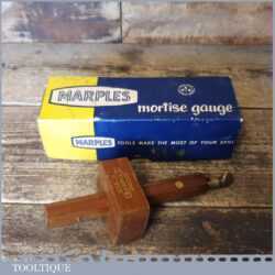 Vintage Boxed Marples Mahogany Brass Mortise Gauge - Good Condition