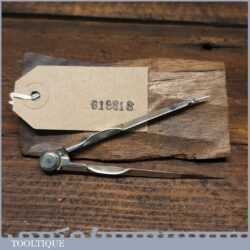 Vintage Solid Brass Steel Tipped 3 ¾” Dividers - Good Condition