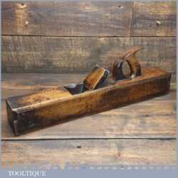 Antique A House Carpenter’s 22” Beechwood Trying Plane - Lapped Flat