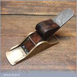 Nice Antique Gunmetal Thumb Plane Rosewood Wedge - Good Condition