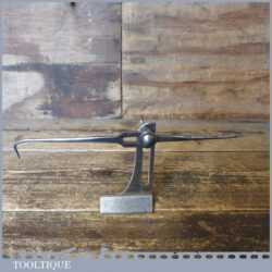 Unusual Vintage Engineer’s Scribing Block Chaffered 90 Degree Angle Base