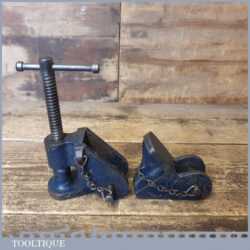 Vintage Pair Of Woden Sash Clamp Heads - Good Condition Ready To Use