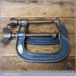 Vintage Pair Of 3” Record Woodworking G Clamps - Good Condition