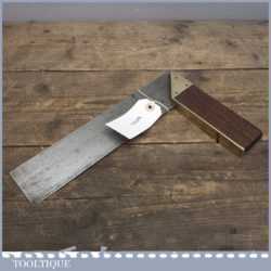 Vintage Rosewood And Brass 9” Woodworkers Mitre Square