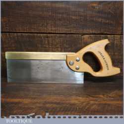 Vintage Spear & Jackson 10” Brass Back Tenon Saw 14 TPI - Sharpened