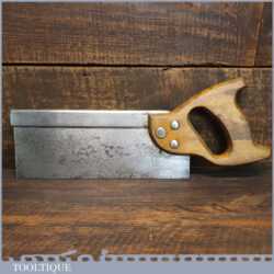 Vintage Spear & Jackson 10” Steel Back Tenon Saw 12 TPI - Sharpened Refurbished