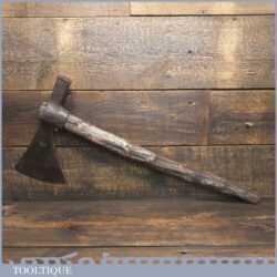 Antique H. Ravion Paris French Carpenter’s Axe With Rustic Handle