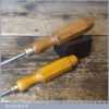 2 Vintage I Sorby Cabinet Makers Boxwood Screwdrivers - Fully Refurbished