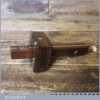 Vintage Carpenter’s Rosewood Brass Mortise Gauge With Screw Adjustment