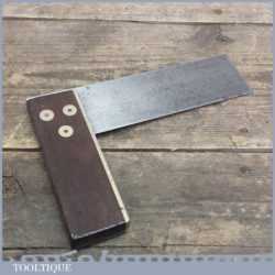 Vintage Marples 6” Mahogany And Brass Square - Good Condition