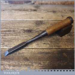 Vintage 9/16” Signed Japanese Laminated Forge Steel Mortice Chisel - Sharpened Honed